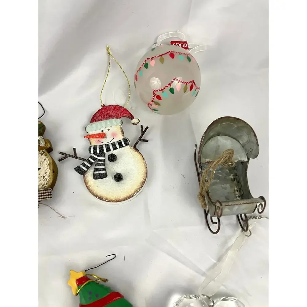 28x VTG Holiday Ornaments Christmas Horse‎ Wood Glass Metal Lot Collectibles